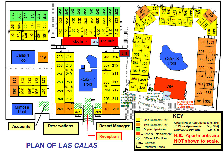 Club Las Calas Resort Map