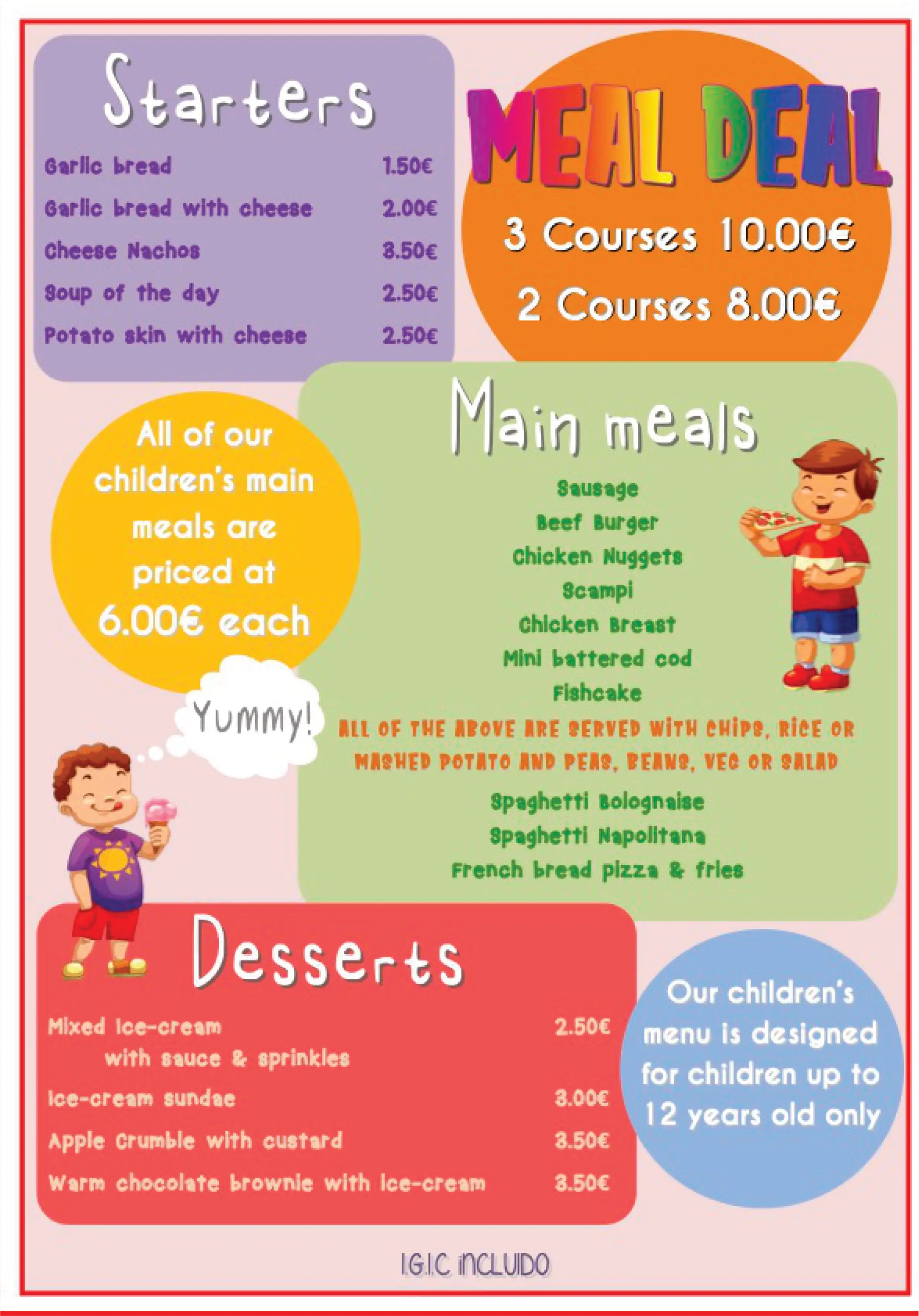 Childrens Menu