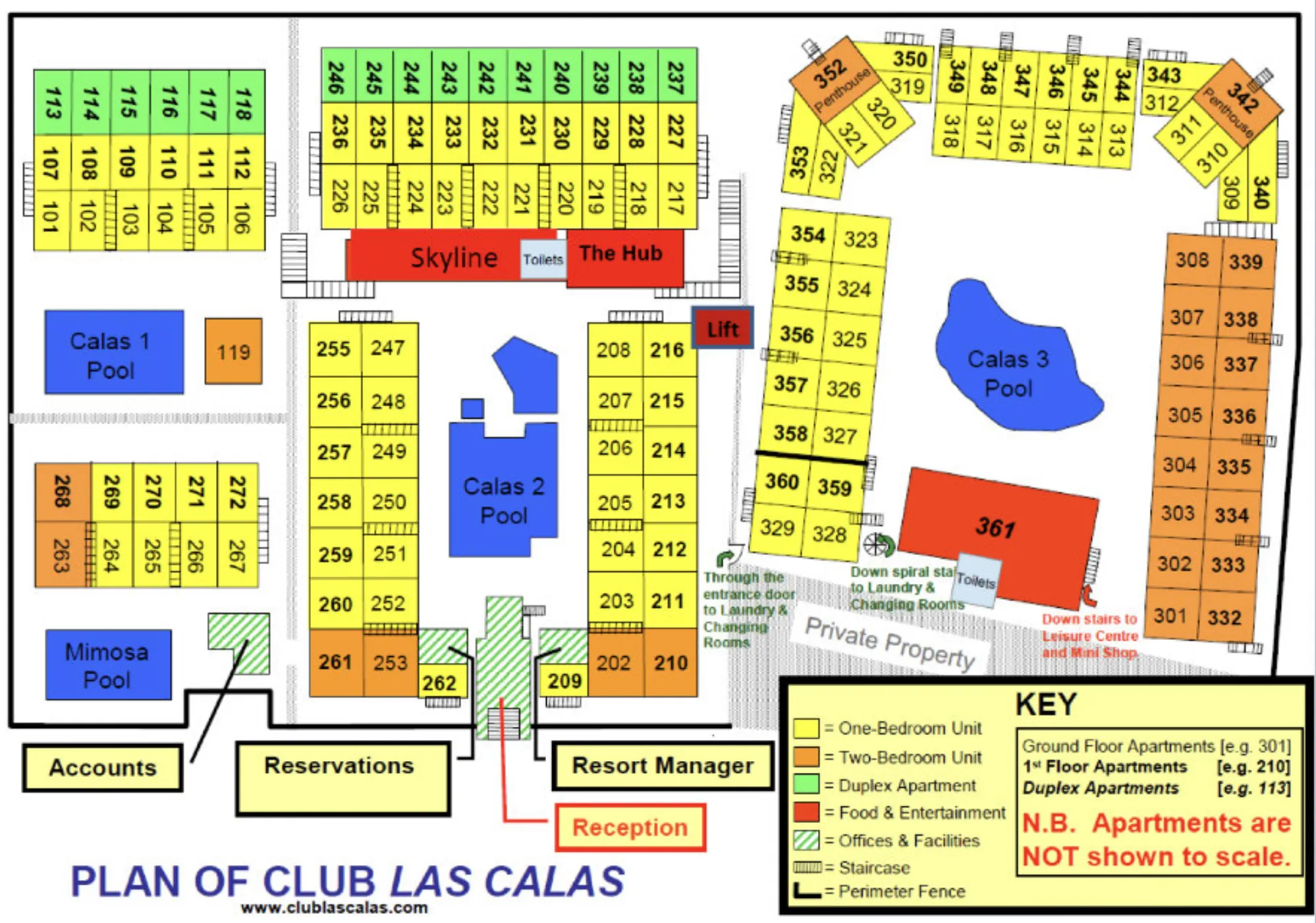 Club Las Calas Resort Map